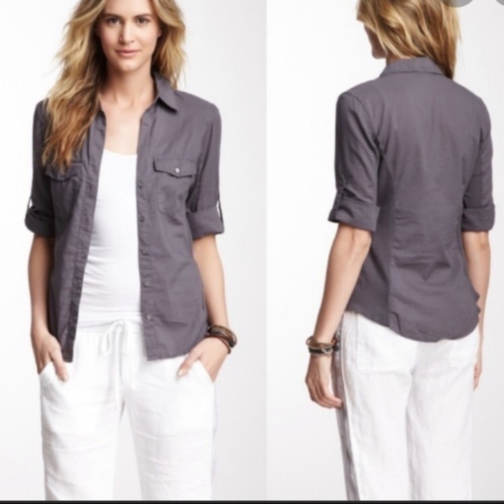 Grey James Perse Button Down - image 3
